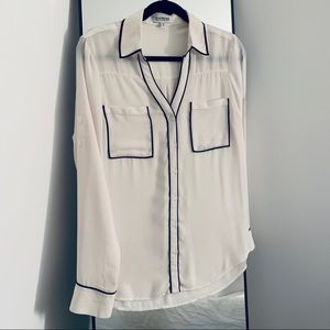 Express Portofino Blouse with Black Border Details